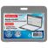 Бейдж горизонтальный (54х85 мм), ДВУСТОРОННИЙ, серый, ЗАЩИТА ОТ ВЛАГИ И ПЫЛИ, BRAUBERG EXTRA, 238810