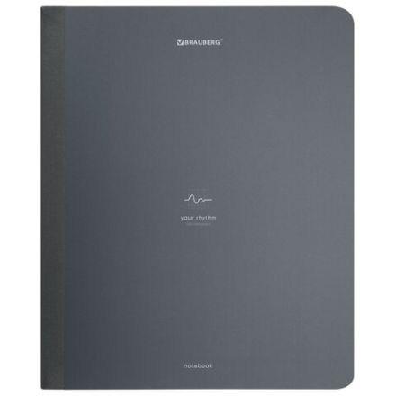 Тетрадь А5 96 л. BRAUBERG, на сшивке с корешком, клетка, обложка картон, "Ритм", 405289