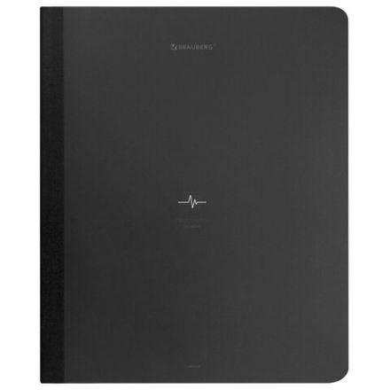 Тетрадь А5 96 л. BRAUBERG, на сшивке с корешком, клетка, обложка картон, "Ритм", 405289