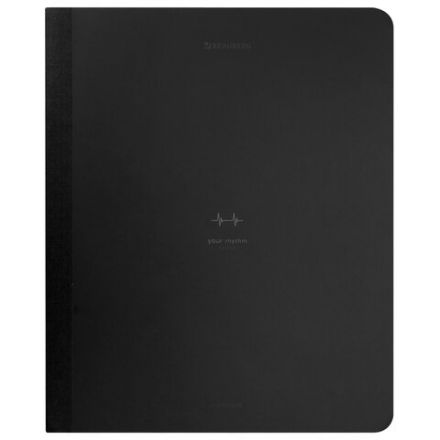 Тетрадь А5 96 л. BRAUBERG, на сшивке с корешком, клетка, обложка картон, "Ритм", 405289