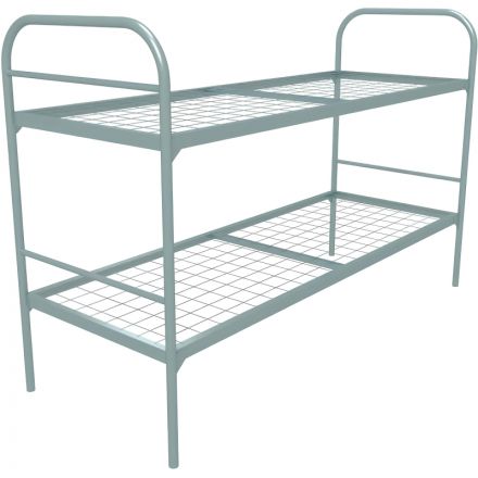 Кровать CAM_металлическая двухъярус Эконом 700х1900,сетка100х100,1усил,1пер