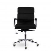 Кресло СН-303 Кайман Трио Н soft хром Ср S-0401 (черный)