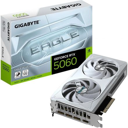 Видеокарта Gigabyte RTX5060 EAGLE OC ICE 8GB 3xDP(GV-N5060EAGLEOC ICE-8GD) Видеокарта Gigabyte RTX5060 EAGLE OC ICE 8GB 3xDP(GV-N5060EAGLEOC ICE-8GD)