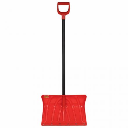 Лопата снеговая 50х34см "ПРОРАБ" ребра жесткости, планка на клепках СУПЕРПРОЧНАЯ, первичное сырье, черенок с V-ручкой, КРАСНАЯ, ГРАНДМАСТЕР, 700331