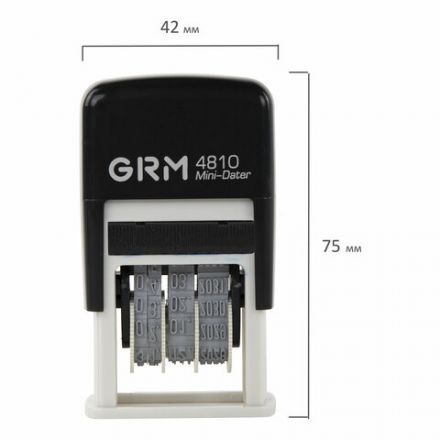 Датер-мини месяц цифрами, оттиск 20х3,8 мм синий, GRM 4810 BANK, 124131001 Датер-мини месяц цифрами, оттиск 20х3,8 мм синий, GRM 4810 BANK, 124131001