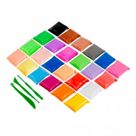 Пластилин супер лёгкий воздушный застывающий 24 цвета, 240 г, 3 стека, ЮНЛАНДИЯ, 105906