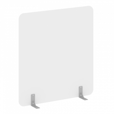 R-line Перегородки на металлических опорах на фетровых подпятниках DP.F-140-150 Белый бриллиант/Серый металл 1400*18*1500 R-line Перегородки на металлических опорах на фетровых подпятниках DP.F-140-150 Белый бриллиант/Серый металл 1400*18*1500