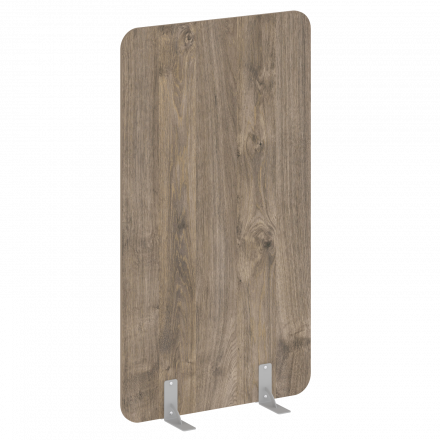 R-line Перегородки на металлических опорах на фетровых подпятниках DP.F-100-180 Тиквуд тёмный/Серый металл 1000*18*1800