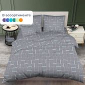 Постельное белье 1,5сп набивн.бязь 140г/м2 (нав.70х70 2шт.), микс