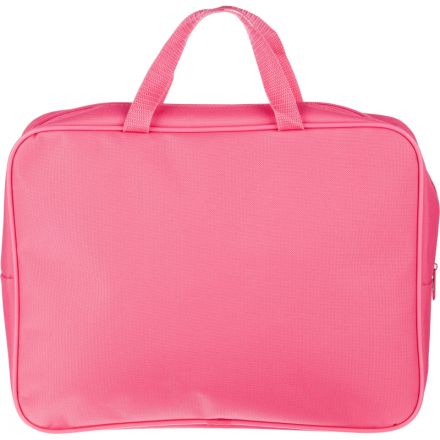 Папка для тетрадей №1School Клетка розов.А4,на молн.с ручками,75мм,ПМД-4-20