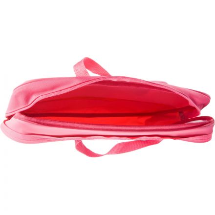 Папка для тетрадей №1School Клетка розов.А4,на молн.с ручками,75мм,ПМД-4-20