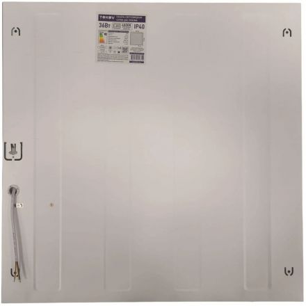 Светильник светодиодный ДВО 595х595х18 36Вт 6500К IP40 призм TOKOV ELECTRIC