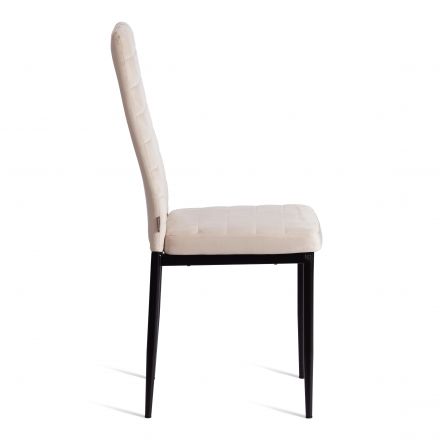 Стул Easy (mod. JSC02-1) металл, флок, 41 х 52 х 96 см, beige (молочный) HLR2 / черный