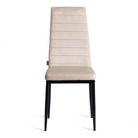 Стул Easy (mod. JSC02-1) металл, флок, 41 х 52 х 96 см, beige (молочный) HLR2 / черный