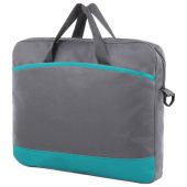 Сумка для документов STAFF MANAGER на молнии с карманом, полиэстер, серо-бирюзовая, 32х37х5 см, 270837 Сумка для документов STAFF MANAGER на молнии с карманом, полиэстер, серо-бирюзовая, 32х37х5 см, 270837