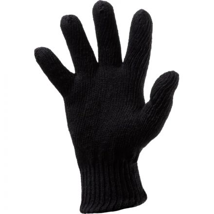 Перчатки защитные трикотажные утепленные двойные, цв. черный (5 пар/уп)