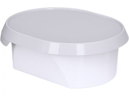 Контейнер п/п 0,3л. под запайку, с белой крышкой цв. белый