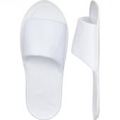 Тапочки однораз. махровые Luscan с откр мысом,подошваЭВА2,5мм,бел150пар/уп