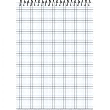 Блокнот А4,80л,клетка,метал.гребень,цв.обложка Forma