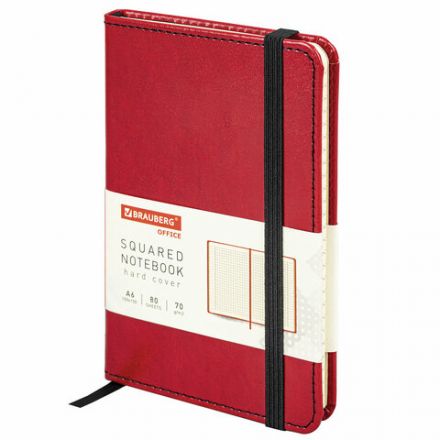 Блокнот МАЛЫЙ ФОРМАТ (100x150 мм) А6, BRAUBERG "Office", под кожу, 80 л., клетка, красный, 113326 Блокнот МАЛЫЙ ФОРМАТ (100x150 мм) А6, BRAUBERG "Office", под кожу, 80 л., клетка, красный, 113326