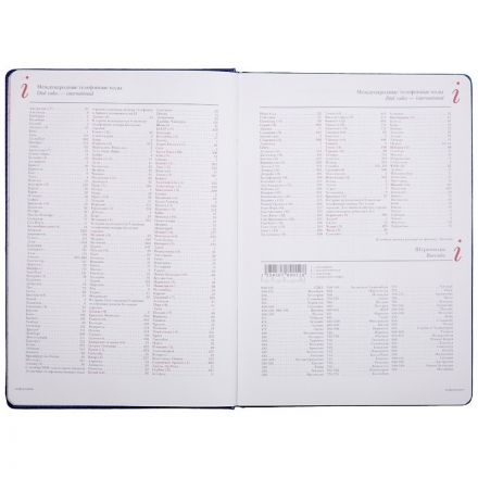 Ежедневник недатированный Attache Sidney Nebraska искусственная кожа А4 136 листов синий (золотистый обрез, 210х300 мм)