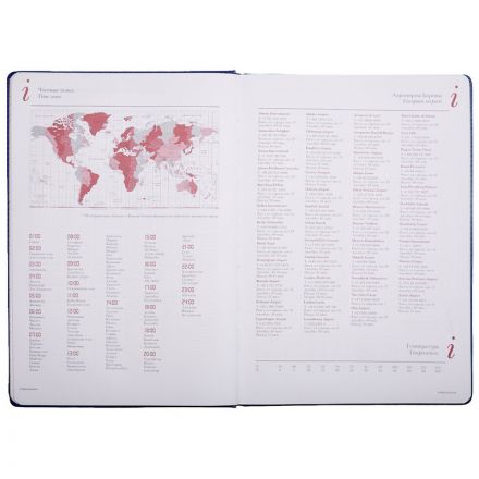 Ежедневник недатированный Attache Sidney Nebraska искусственная кожа А4 136 листов синий (золотистый обрез, 210х300 мм)