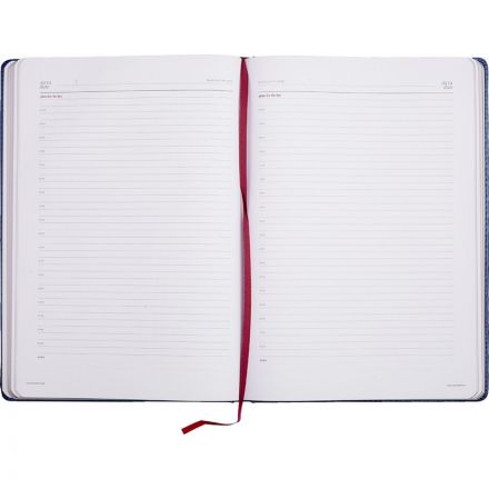 Ежедневник недатированный Attache Sidney Nebraska искусственная кожа А4 136 листов синий (золотистый обрез, 210х300 мм)