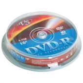 Диск DVD-R VS 4,7 Gb Cake Box (упаковка на шпиле), КОМПЛЕКТ 10 шт., VSDVDRCB1001