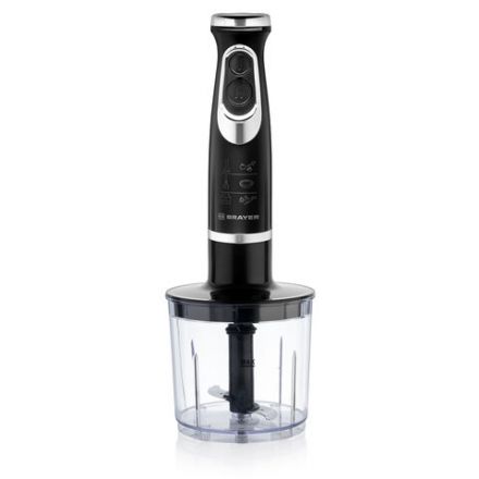 Блендер погружной BRAYER BR1240, 800 Вт, 2 скорости, 3 насадки, стакан, черный Блендер погружной BRAYER BR1240, 800 Вт, 2 скорости, 3 насадки, стакан, черный
