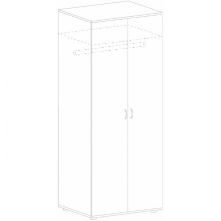 Гардероб IN Рондо глубокий Ш11/1 береза 804х600х2149