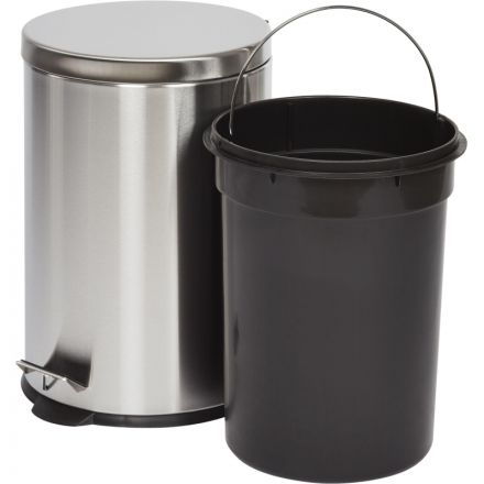 Ведро мусорное с педалью и доводчиком Luscan 20 л, матовое, нерж сталь