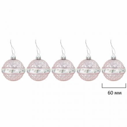 Шары новогодние ёлочные "Elegant Pink" 77 предметов, розовый/белый, ЗОЛОТАЯ СКАЗКА, 591715