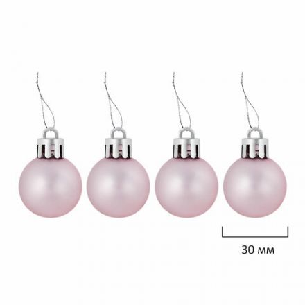 Шары новогодние ёлочные "Elegant Pink" 77 предметов, розовый/белый, ЗОЛОТАЯ СКАЗКА, 591715