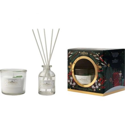 Набор ароматический ПРИКОСНОВЕНИЕ ЗИМЫ свеча+диффузор АН4050