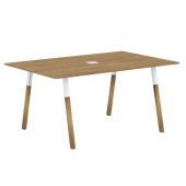 Стол переговорный прямоугольный FSCT 1510 Дуб Гамильтон/Белый-Бук 1020х1580х733 FORTA Стол переговорный прямоугольный FSCT 1510 Дуб Гамильтон/Белый-Бук 1020х1580х733 FORTA