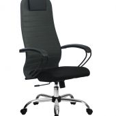 Кресло Метта BP-10 Ch темно-серое, крестовина хром(d696)