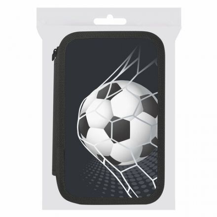 Пенал ПИФАГОР, 3 отделения, ламинированный картон, 19х11 см, "Ball kick", 272253