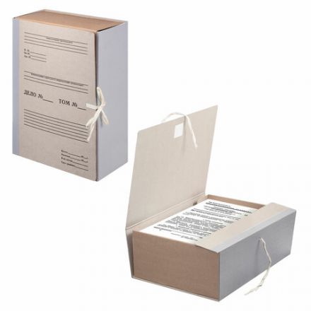 Короб архивный (240х330 мм), 120 мм, 2 завязки, переплетный картон/бумвинил, до 1000 листов, STAFF, 126903 Короб архивный (240х330 мм), 120 мм, 2 завязки, переплетный картон/бумвинил, до 1000 листов, STAFF, 126903