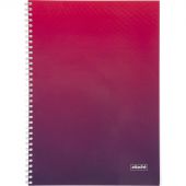 Тетрадь общая А4 96л Attache Градиент Малиновый клетка, 65г, греб, УФ-лак