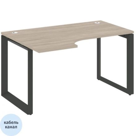 Стол ONIX-О левый О на металлокаркасе O.MO-SA-2L аттик дуб/антрацит