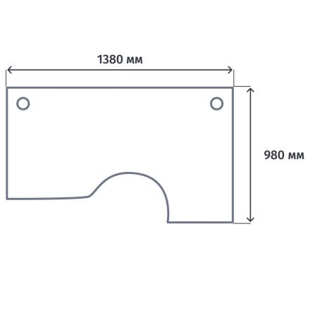 Стол ONIX-О левый О на металлокаркасе O.MO-SA-2L аттик дуб/антрацит