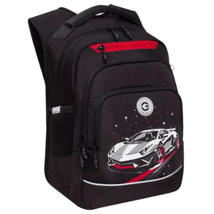 Рюкзак GRIZZLY школьный, анатомическая спинка, 2 отделения, для мальчиков, "YOUR ROUTE", 25х40х22 см, RB-550-1/2