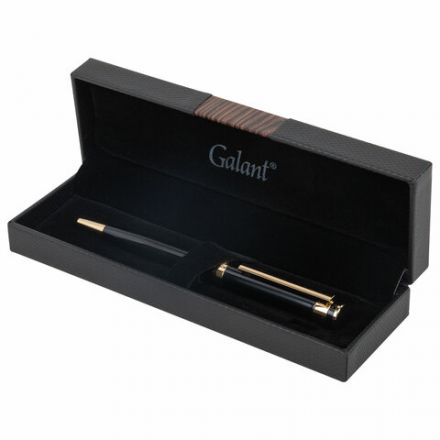Ручка подарочная шариковая GALANT "Bernini", корпус черный, детали золото, узел 0,7 мм, линия письма 0,5 мм, синяя, 144177