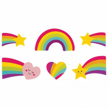 Наклейки из EVA "Единорог и радуга", 24 штуки, ассорти, ЮНЛАНДИЯ, 662685 Наклейки из EVA "Единорог и радуга", 24 штуки, ассорти, ЮНЛАНДИЯ, 662685