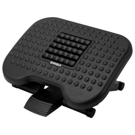 Подставка для ног BRABIX Ultra 2 44х34 см, массажер, регулировка высоты и угла наклона, 533037