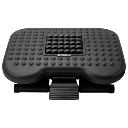 Подставка для ног BRABIX Ultra 2 44х34 см, массажер, регулировка высоты и угла наклона, 533037