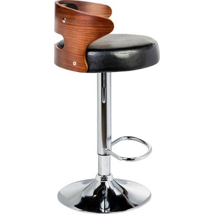 Стул барный LO_DOBRIN FRED LMZ-1018_CH-M_EL коричневое дерево, чёрный