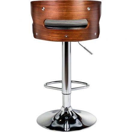 Стул барный LO_DOBRIN FRED LMZ-1018_CH-M_EL коричневое дерево, чёрный