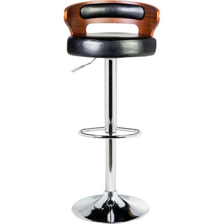 Стул барный LO_DOBRIN FRED LMZ-1018_CH-M_EL коричневое дерево, чёрный