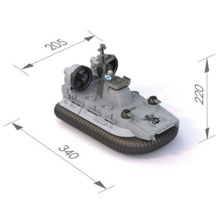 Катер-амфибия на воздушной подушке игрушечный "Кайман", пластик, 34x20,4x23 см, НОРДПЛАСТ, 254